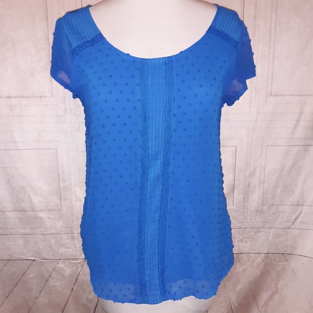 LC Lauren Conrad Blue Blouse Size M